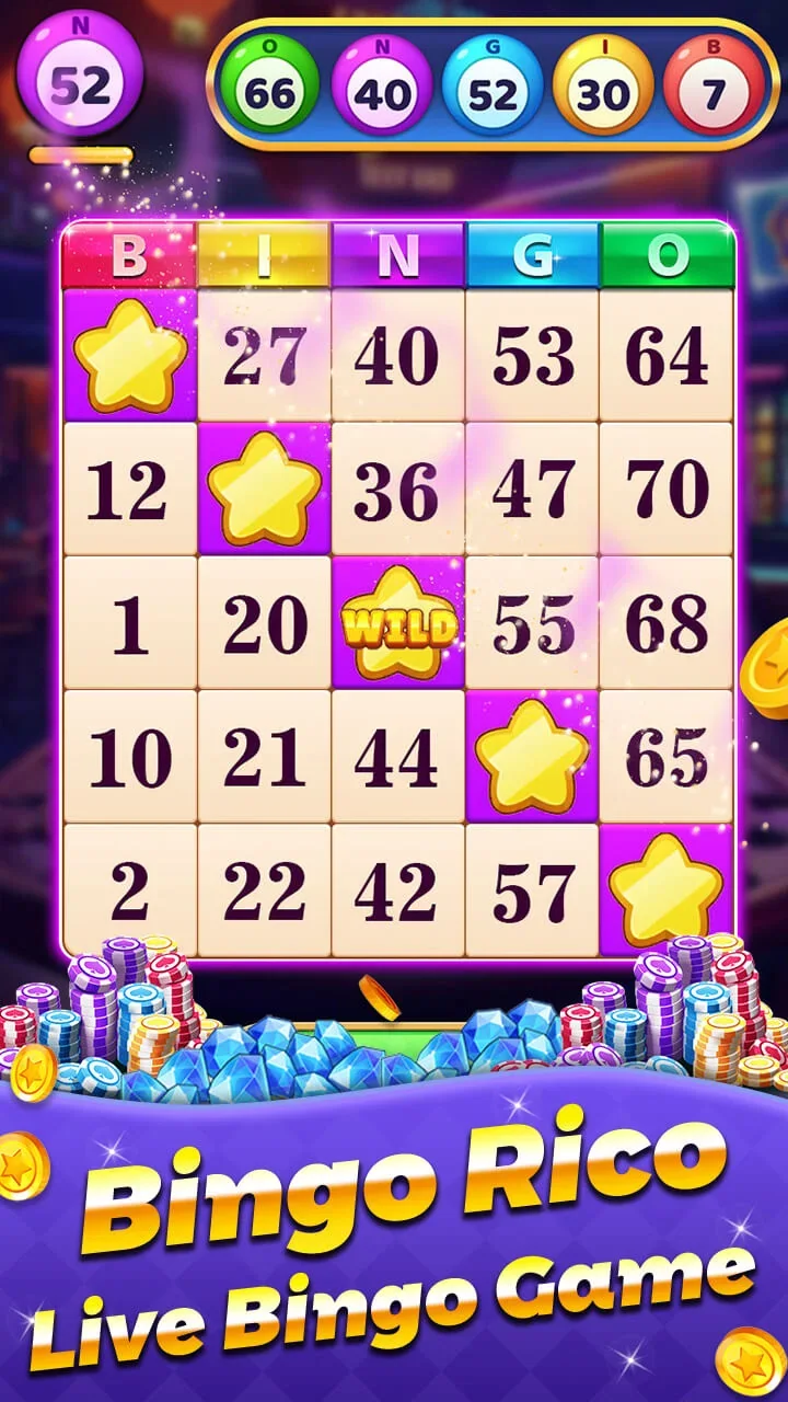 Bingo Rico live bingo card gameplay